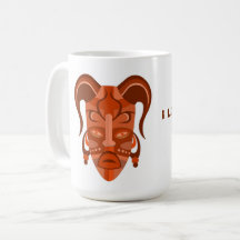 MUG MED TARDITIONELL MASKKONST
