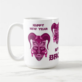 MUG MED TRADITIONELL MASKKONST KAFFEMUGG