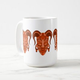 MUG MED TREDITIONELL MASKKONST KAFFEMUGG