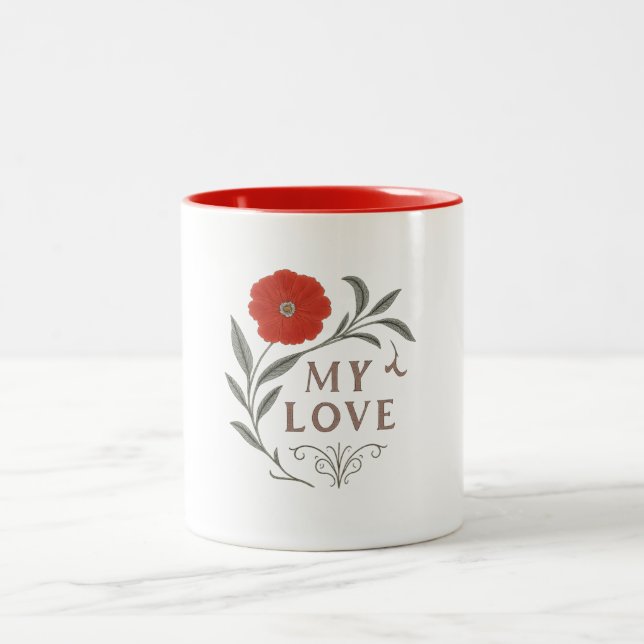 Mug - Min kärlek Två-Tonad Mugg (Center)