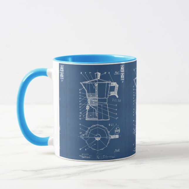 Mug Moka cafetiere expresso bialetti blueprint Mugg (Vänster)