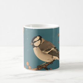 Mug - Moonlit Bird on Blossom Branch Kaffemugg