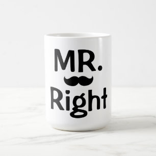 Mug/Mr som är höger med mustasch Kaffemugg