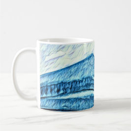 Mug Mt Tamalpais Watercolor Turquoise Kaffemugg