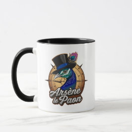 Mug noir "Arsène le Paon" Mugg