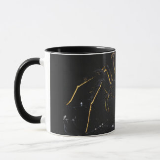 Mug Noir et Or Araignée Mystique et Toile de Rosé Mugg