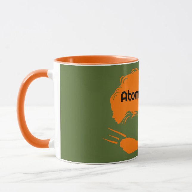 mug orange handle mugg (Vänster)