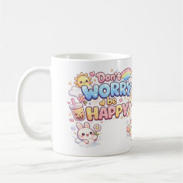 MUG - Oroa dig inte, var glad! Kaffemugg