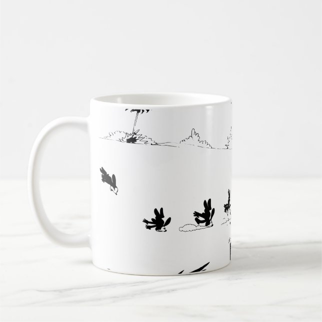 Mug - Oswald - Running from the Lion Background Ed Kaffemugg (Vänster)