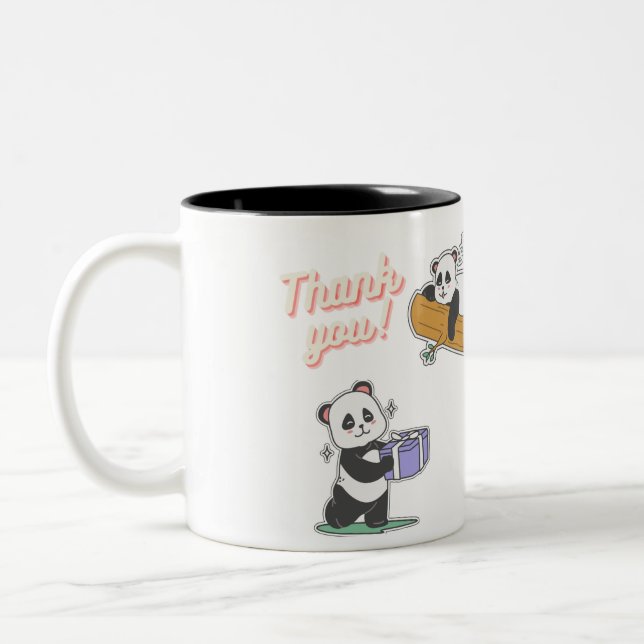 Mug Panda  Två-Tonad Mugg (Vänster)