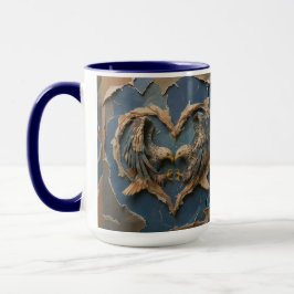 Mug Paper Cut Eagle Two Souls One Heart Mugg