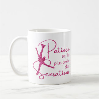 Mug patin à glace Rose brillant sensation Kaffemugg
