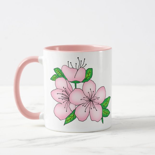 Mug - Pink Cherry Blossom Mugg (Vänster)