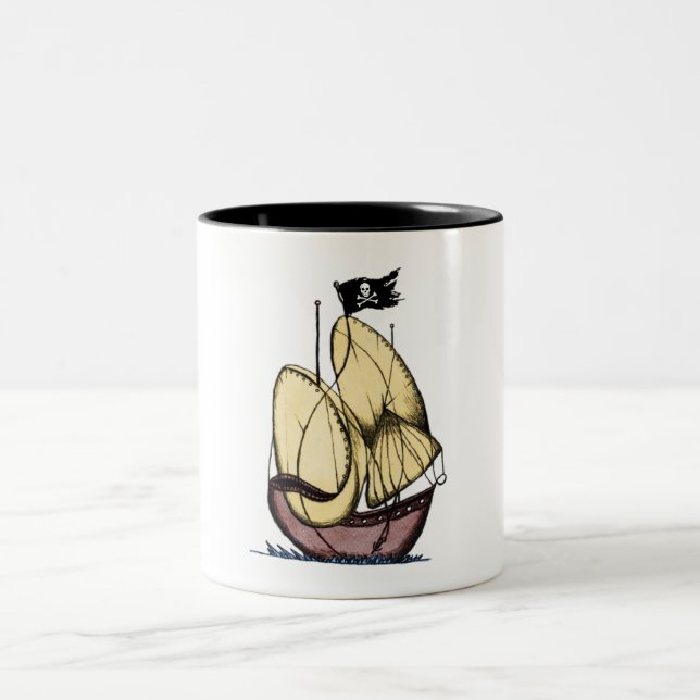 Mug Pirater Två-Tonad Mugg (Center)