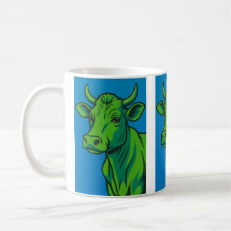 Mug pop art vache verte kaffemugg