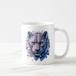 Mug portrait d'un félin impressionnant  kaffemugg