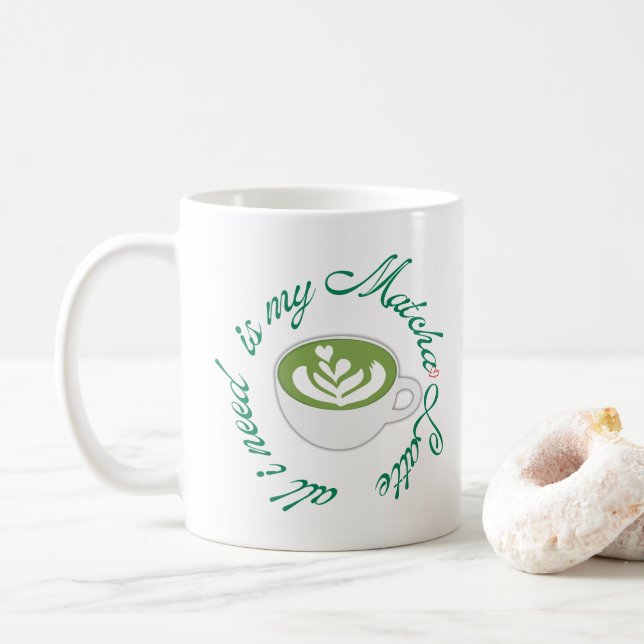 Mug PRESENT, Matcha älskare gåva, matcha mugg gåva (Med munk)