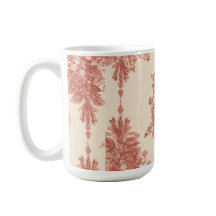 Mug, Romantic Tapestry in Red