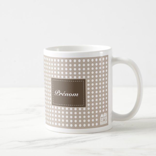 Mug sable à personnaliser - Moi Super Maman Kaffemugg (Höger)
