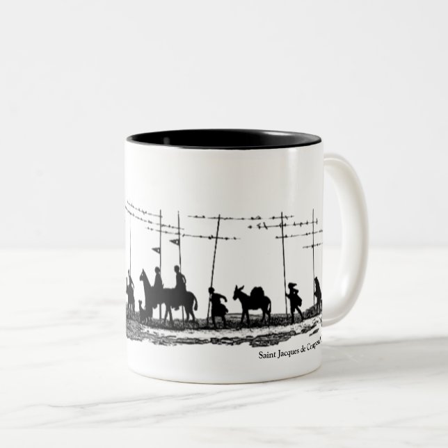 Mug Saint Jacques de Compostelle Chemin Två-Tonad Mugg (Framsida höger)