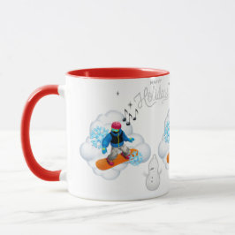 Mug Snowboarding Christmas  Mugg