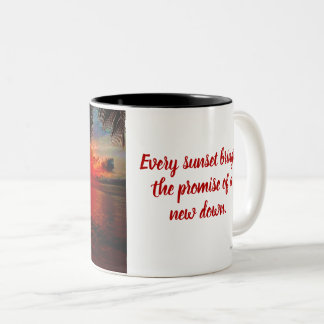 Mug Solnedgång Redigerbar Två-Tonad Mugg