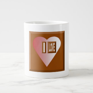 Mug Specialty Jumbo blanche I LOVE CHOCOLAT Mugg