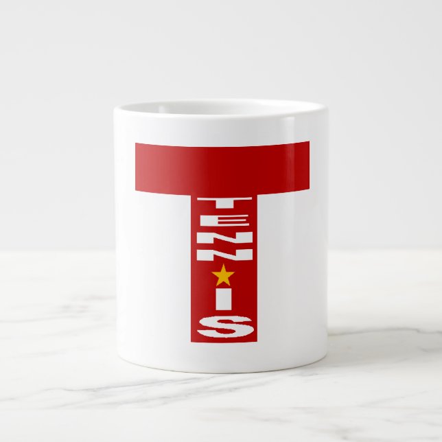 Mug Specialty  Jumbo blanche TENNIS Mugg (Framsidan)