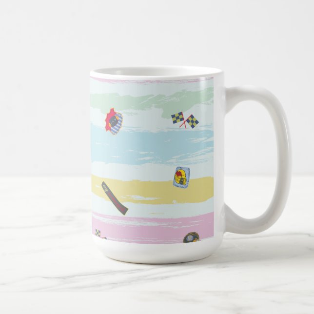 Mug – Sports & Stripes Pastel Racing Design Kaffemugg (Höger)