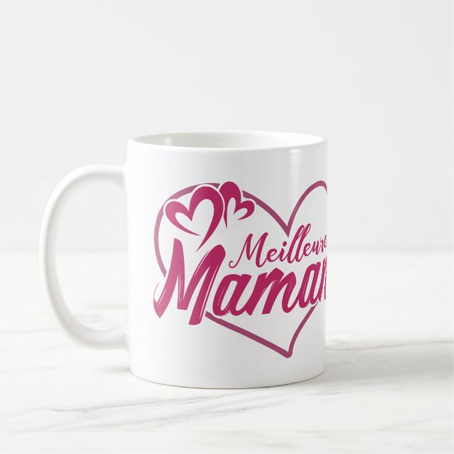 Mug / Tasse Fête des Mères - Meilleure Maman Kaffemugg (Vänster)