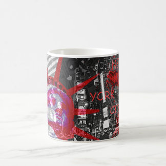 mug tasse usa new york statue liberté rouge noir kaffemugg