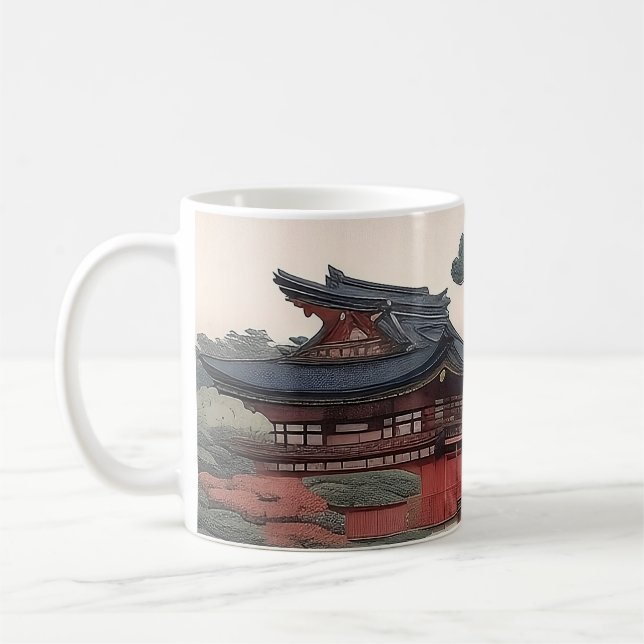 Mug - Temple on the river - Japan Kaffemugg (Vänster)