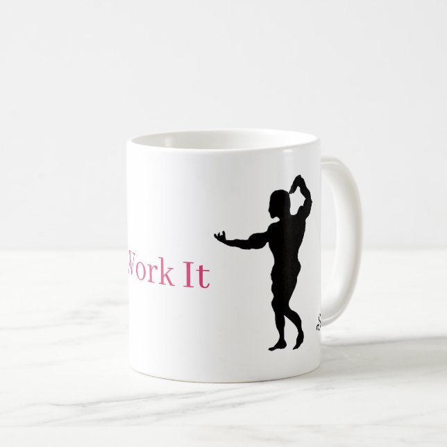 Mug :   Träna hårt  Kaffemugg (Framsida höger)