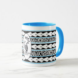 Mug Tribal Ethnic Bleu Clair Mugg