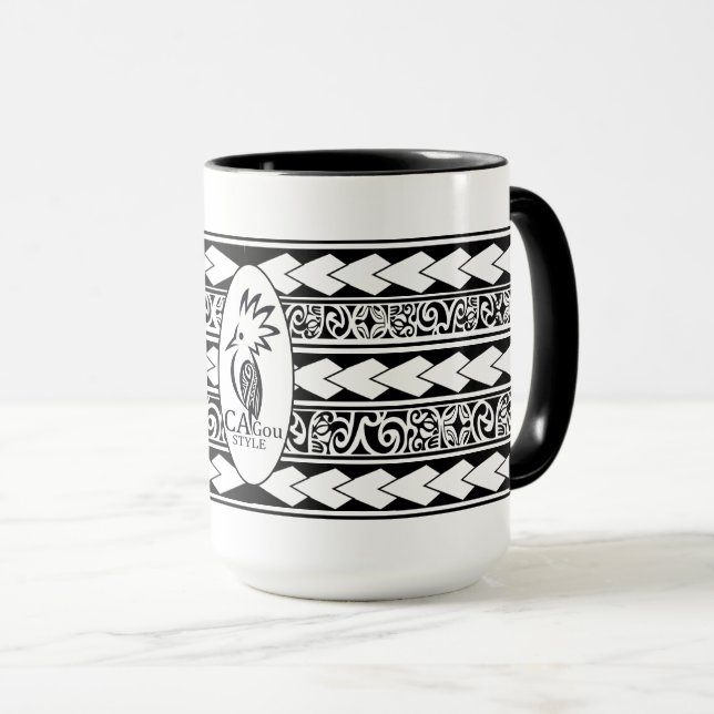 Mug Tribal Ethnic Noir Mugg (Framsida höger)