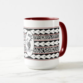 Mug Tribal Ethnic Rouge Bordeaux Mugg