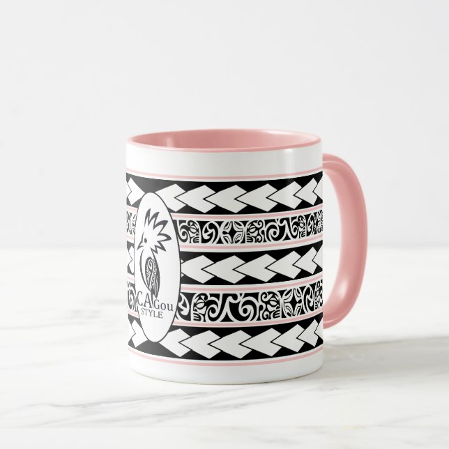Mug Tribal Ethnic Vieux rose Mugg (Framsida höger)