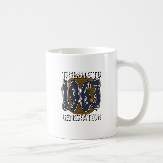 Mug Tribute to 1963 generation anniversaire Kaffemugg (Höger)