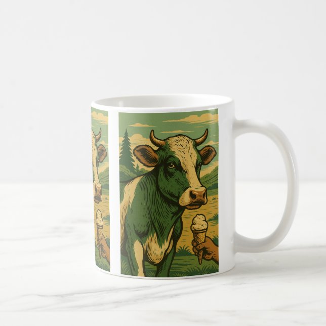 Mug vache retro vert kaffemugg (Höger)