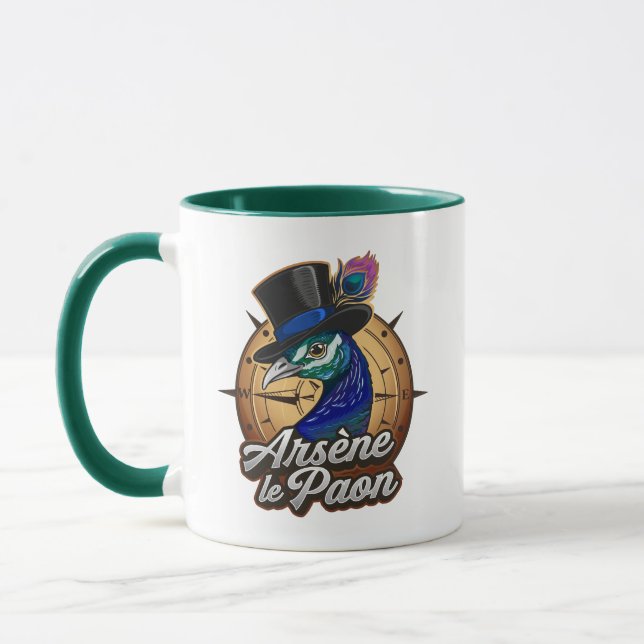 Mug vert  "Arsène le Paon" Mugg (Vänster)