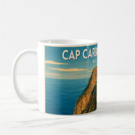 Mug vintage travel poster Cap Carbon Kaffemugg