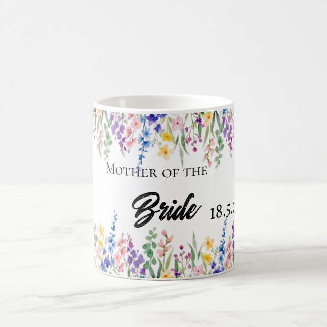Mug – Watercolor Wildflower Floral Wrap – Spring B Kaffemugg (Center)