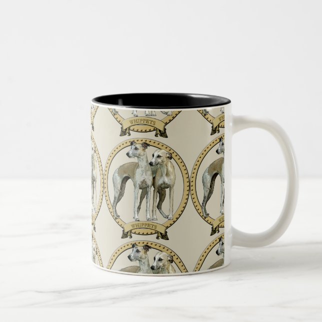 Mug Whippets Två-Tonad Mugg (Höger)