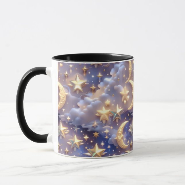 Mug - White Celestial Moon Mugg (Vänster)