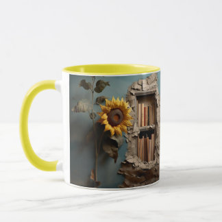 Mug with a book design mugg