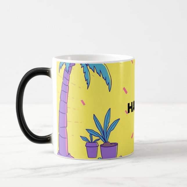 Mug With Astronaut Relaxing in his Chair Magisk Mugg (Vänster)