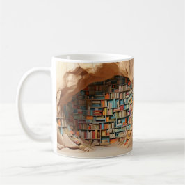 Mug with book design kaffemugg