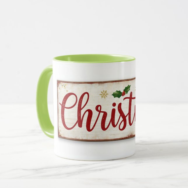 mug with christman writing mugg (Framsida vänster)