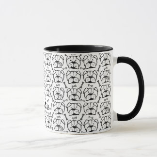 Mug with english bulldog pattern mugg
