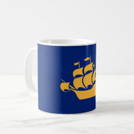 Mug with Flag of Quebec City, Canada Kaffemugg